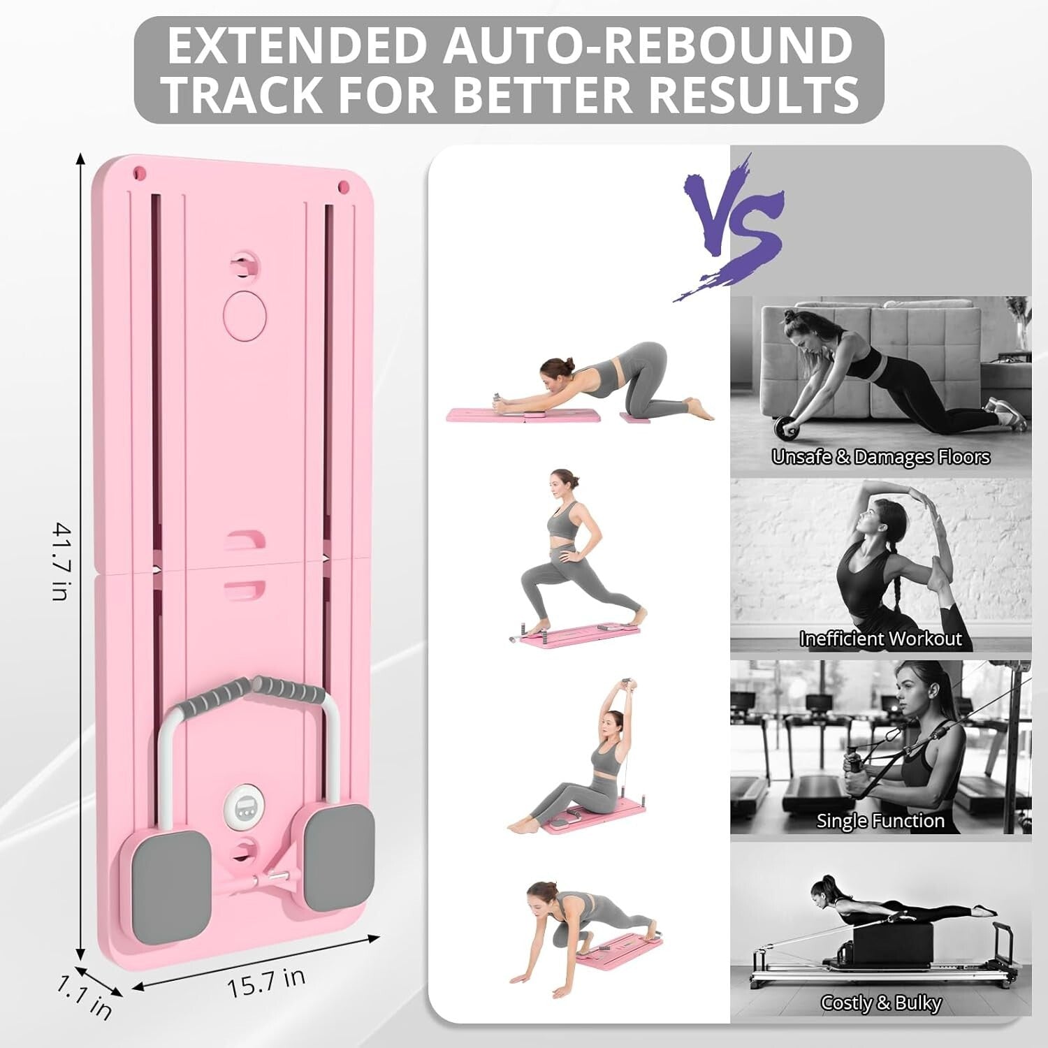 NEW 8 in 1 - Foldable Pilates Board for Home Workout | Ab Workout Board